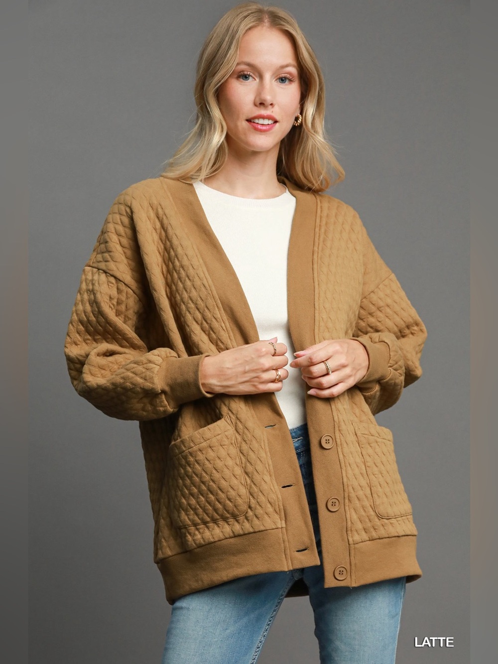 Umgee Button-Up Jacquard Cardigan